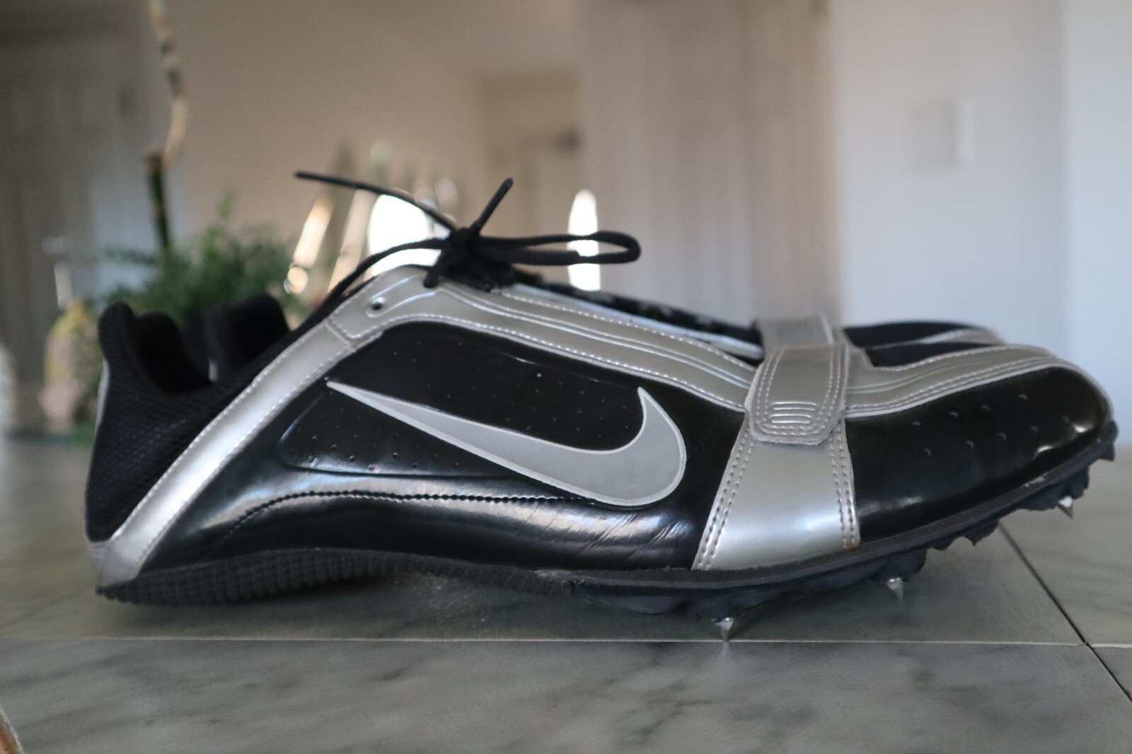 Sprint Bowerman Nike ZOOM RIVAL S IV Black Metallic Silver