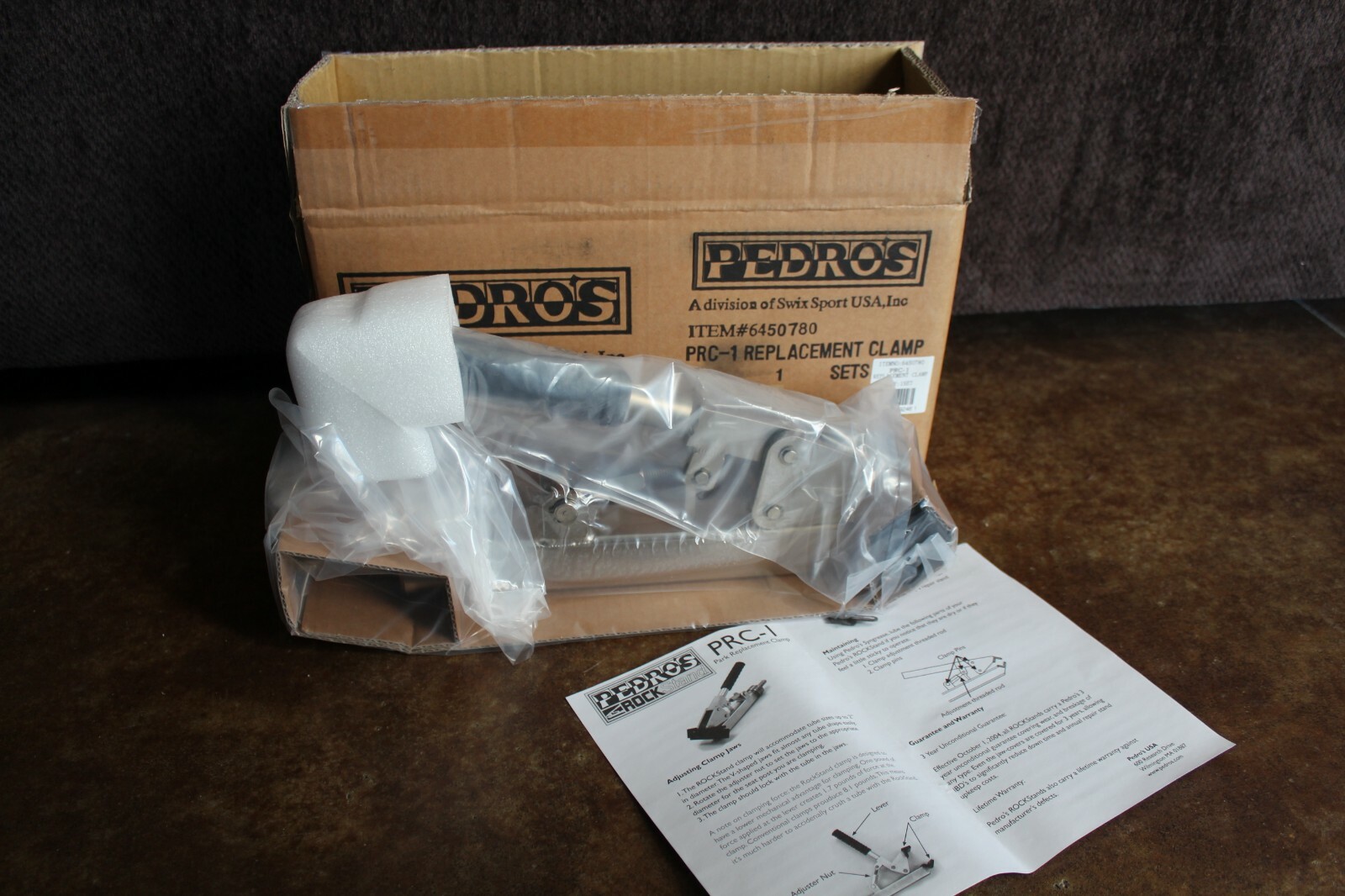 Set of 2 Pedro's PRC-1 Replacement Clamps for Park PRS-2, 3, & 4 Stands