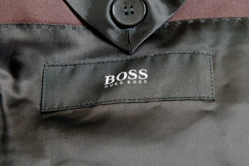 Pre-owned Hugo Boss Men's "helward1/gelvin_1" Slim Fit 100% Wool Purple Tuxedo Suit