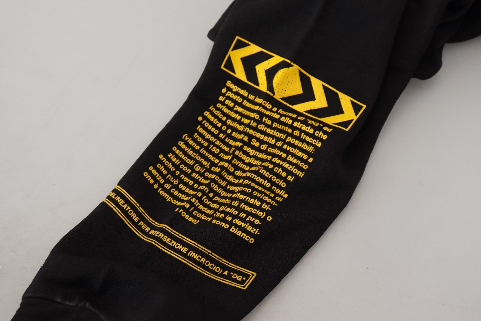 DOLCE & GABBANA DOLCE & GABBANA SWEATER BLACK COTTON HOODED DG SHIELD PULLOVER S. S RRP $1200