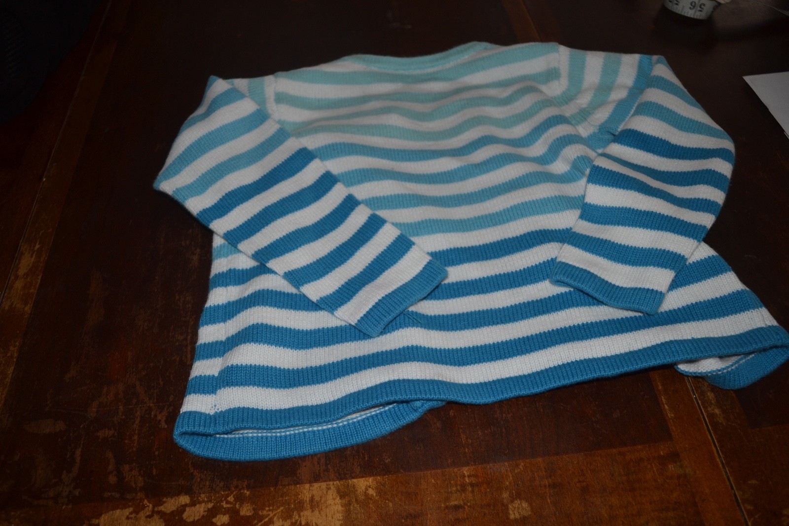Hanna Andersson bue striped cardigan sweater w blue buttons girl's sz 4 (100)