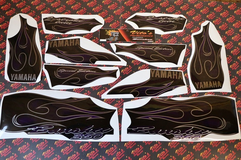 Vito's vinyl decal graphics kit 14MIL sticker Yamaha Banshee PURPLE