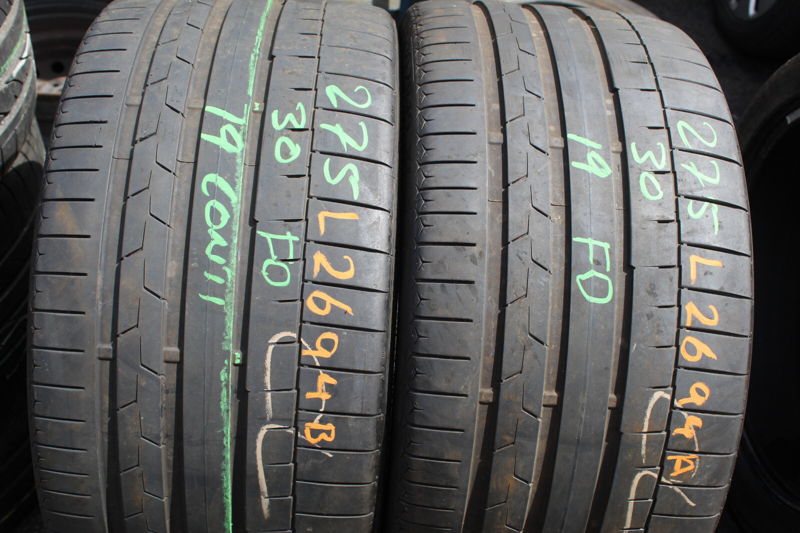 275 30 19 Continental, SC 6, XL, 96, x2 A Pair 5.2mm (F1_tyres) FO L2694