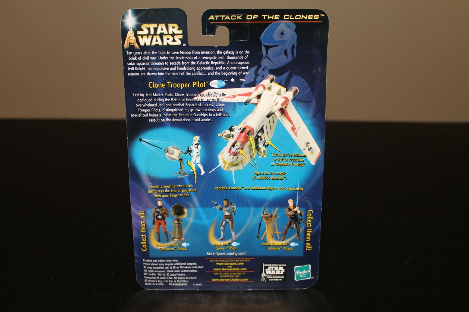 Star Wars Saga Clone Trooper Republic Gunship Pilot 2002 #49 MOC