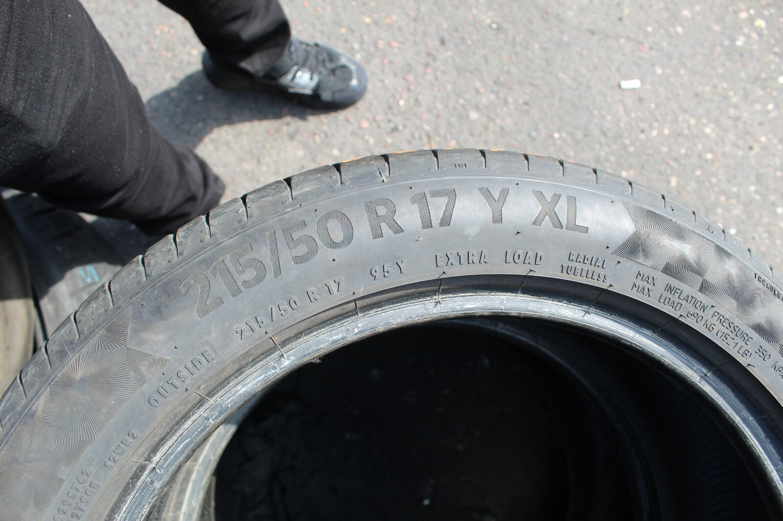 215 50 17 Continental, PC 6, XL, 95Y, x2 A Pair 6.8mm (F1_tyres) L3463