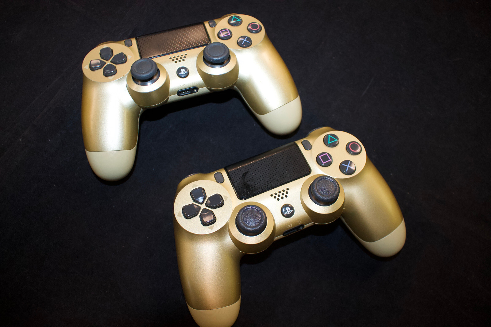 FOR PARTS OR REPAIRS! 2 Sony DualShock 4 Gold PS4 Controller