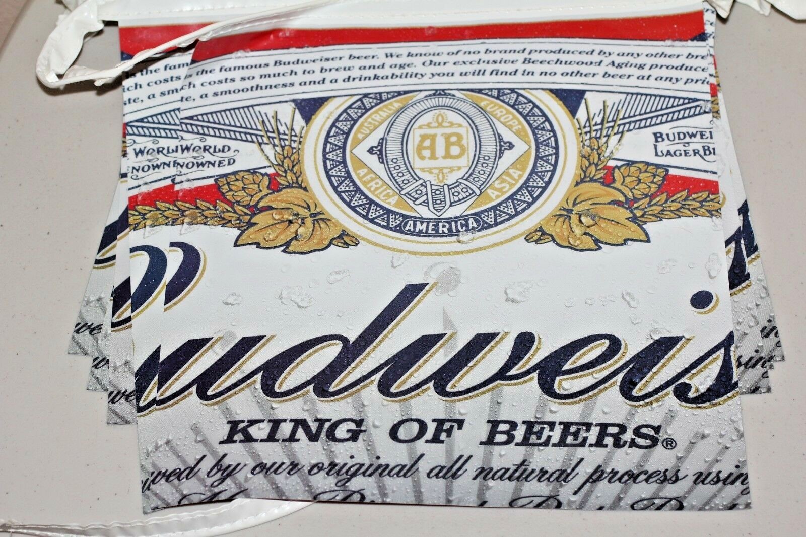 Budweiser Racing 2005 Pennant Banner 20 Double Sided Flags 29 Feet (Lot#887)