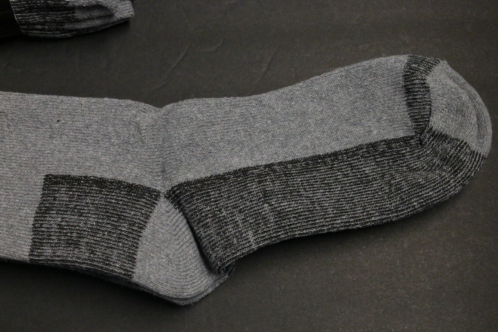 4 Pairs Stanely Men's Work Socks Boots Thermal Crew Gray Black 10-13 Fit SZ 6-12