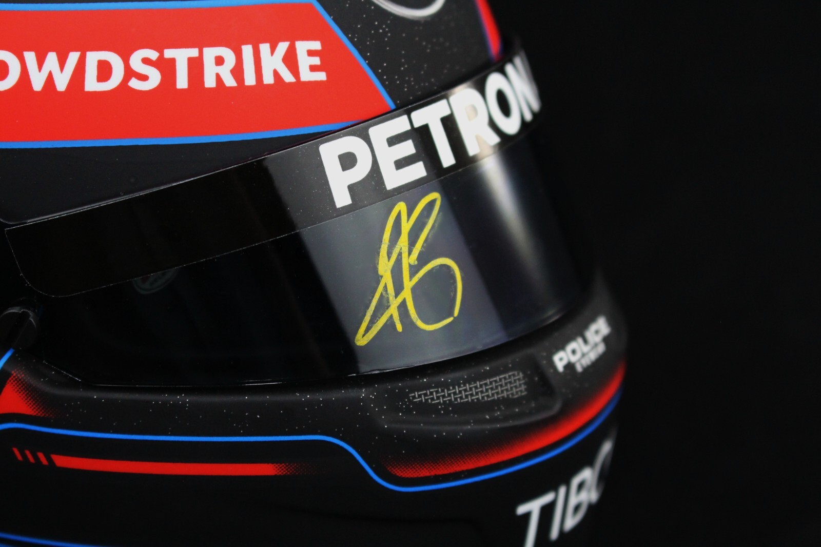 F1, GEORGE RUSSELL signed 1/2 MERCEDES mini helmet 2022 NEW