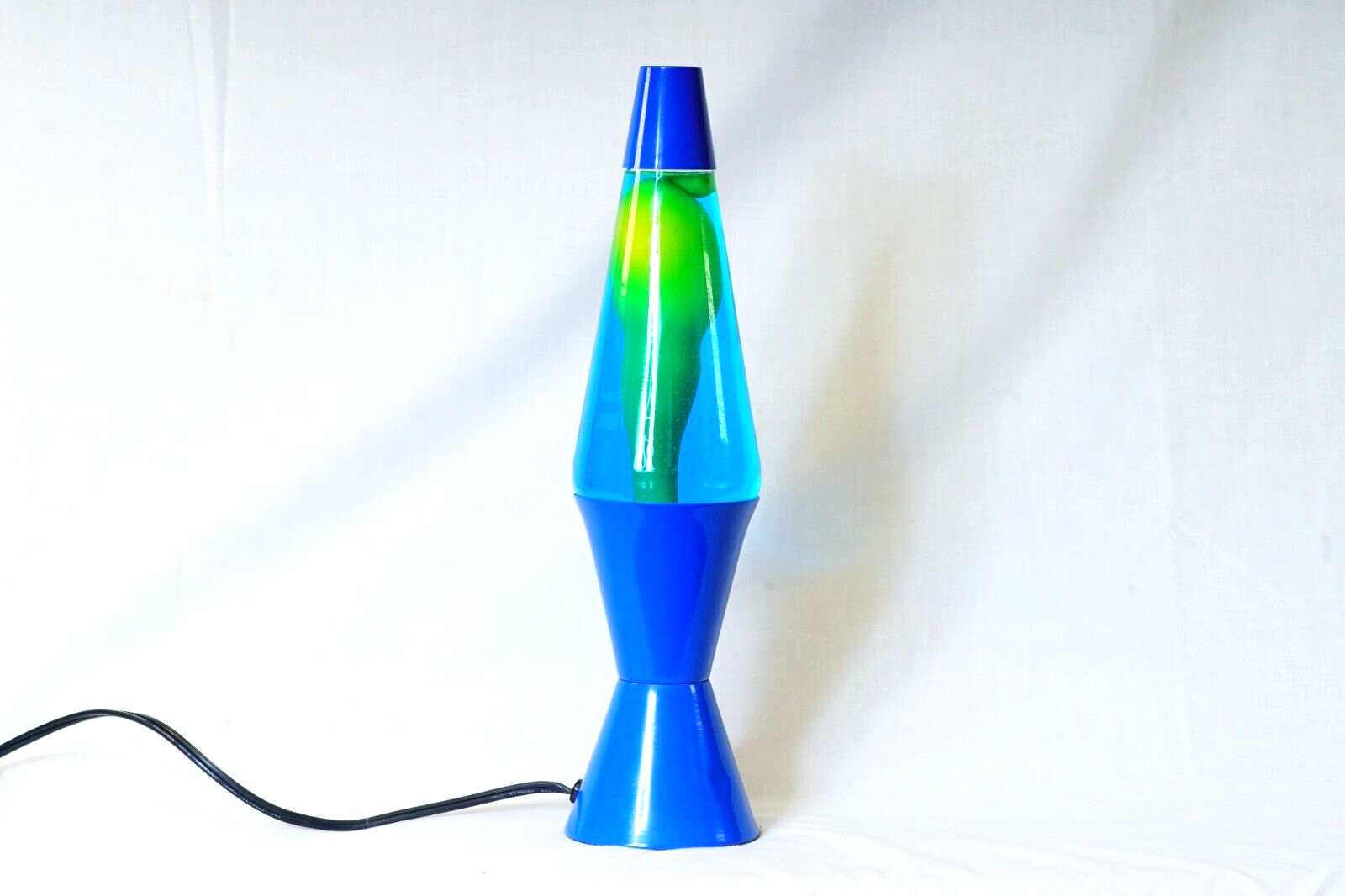 Vintage Lava Lite Lava Lamp Blue Yellow 16.25