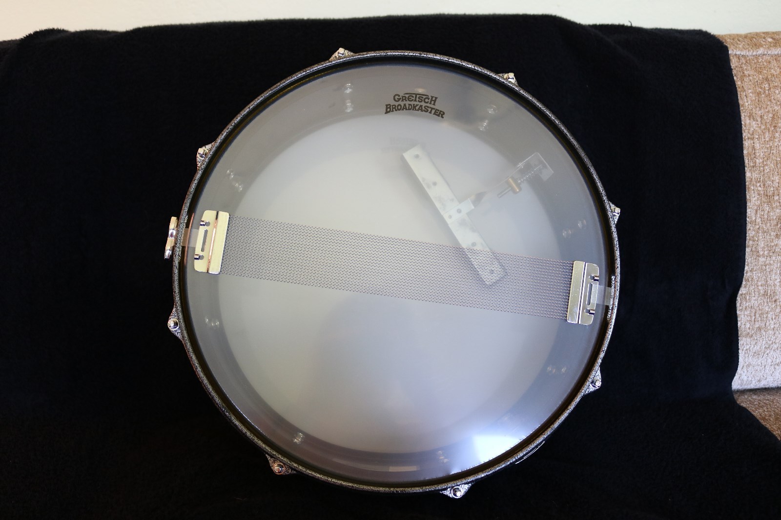 GRETSCH BROADKASTER BLACK BRASS GB4160BB SNARE DRUM