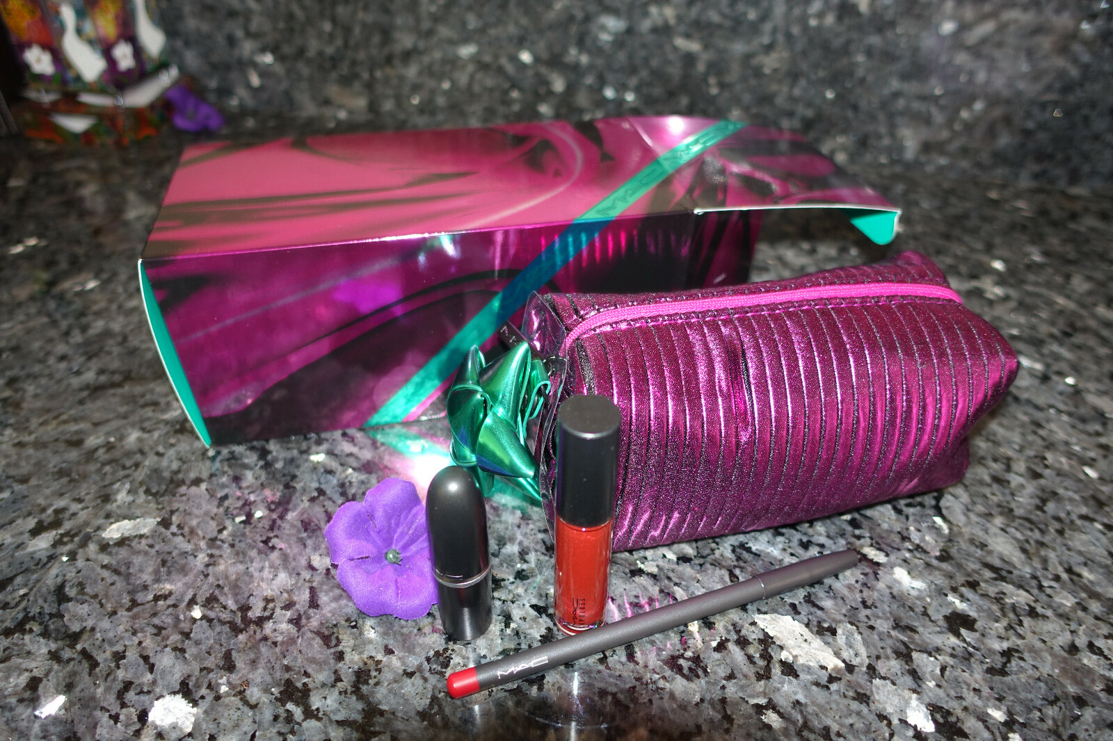 MAC shiny pretty things goody bag red lips new in box full size | eBay