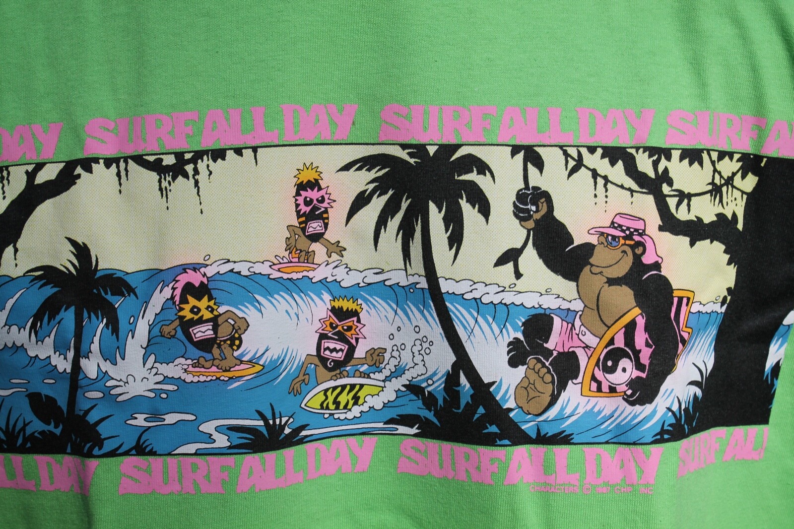 T&C Surfboard Town Country Party OG Vintage 80's Neon Green T&C Surfboard Town Country Party OG Vintage 80's Neon Green
