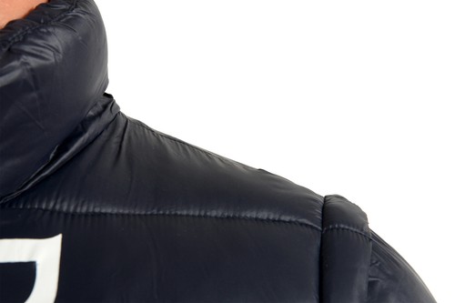 PLEIN SPORT PLEIN SPORT HERREN MARINEBLAU LOGO AUFDRUCK REISSVERSCHLUSS PARKA WESTE MIT ÄRMEL