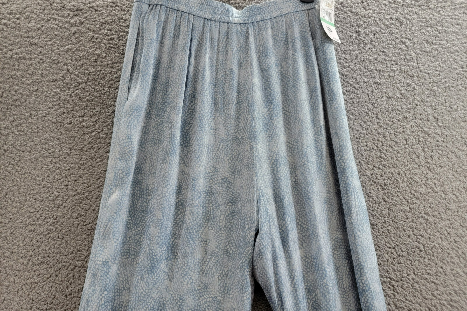 MICHAEL Michael Kors Petal Wide Leg Pants Women's L Chambray Zip Hook & Bar - Picture 13 of 16