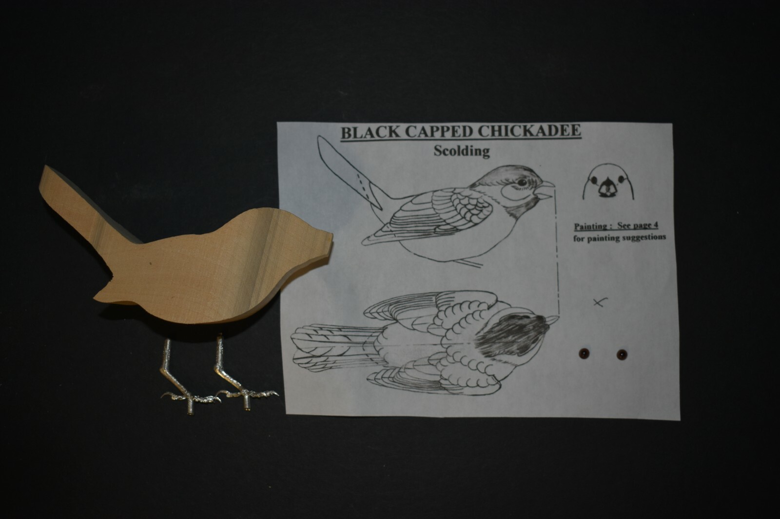 Купить Wood carving kits Unbranded Chickadee, bird carving, carving