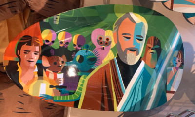 Disney Parks Tray Obi-Wan Kenobi by Jeff Granito Star Wars New With Tag