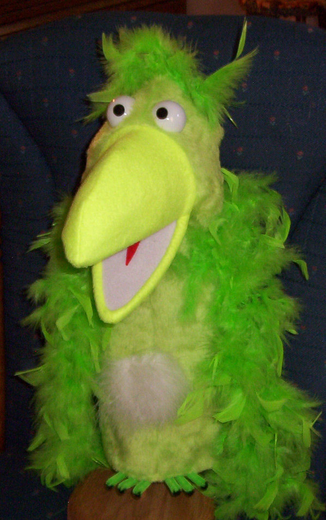 Black light Ventriloquist Bird Puppet-ministry,Education-Entertainment NEW