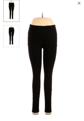 NEWE Wedoos Leggings Black with Pockets High Waisted Yoga Pants Womens Size L