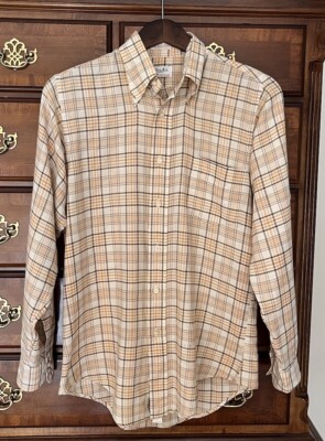 VTG NEW HAVEN Oxford GANT 14.5/30 plaid DRESS CASUAL SHIRT PELLET & MUTE soft XS