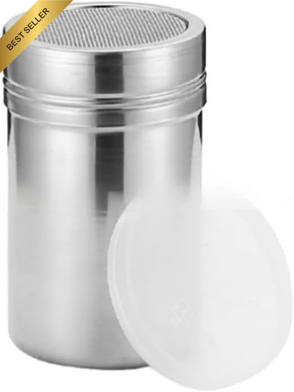 Powder Dispenser Canister, Ideal for Sprinkling Powdered Sugar, Cocoa, Pepper, F