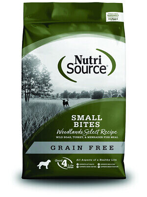 NutriSource Grain Free Woodlands Small Bites Made with Wild Boar, Turkey and