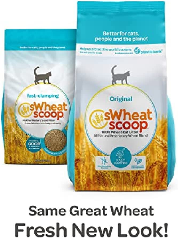Wheat-Based Natural Cat Litter, (Packaging May Vary)