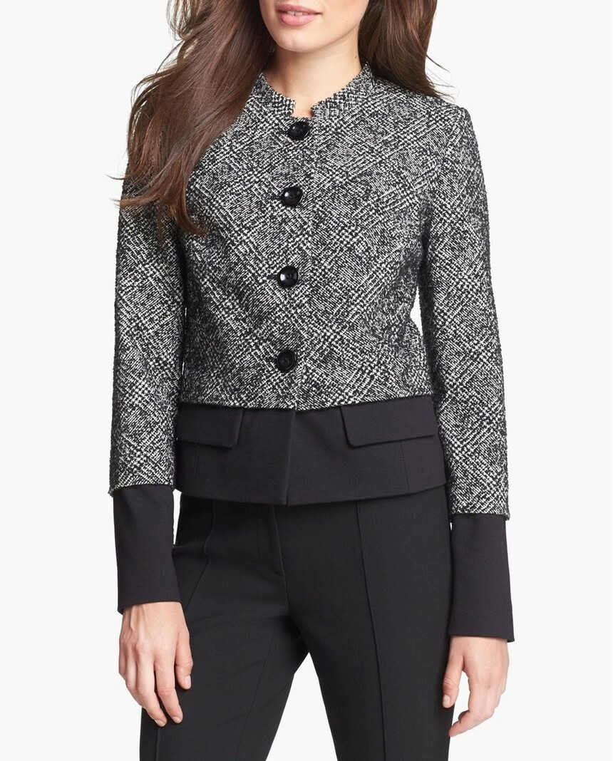Classiques Entier 'Cambon Tweed' Womens Ponte Hem Jacket Blazer Size X-Large