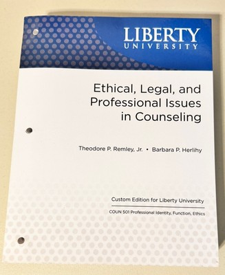Liberty University Ethical Legal Professional Issues in Counseling (SKU# 4828)