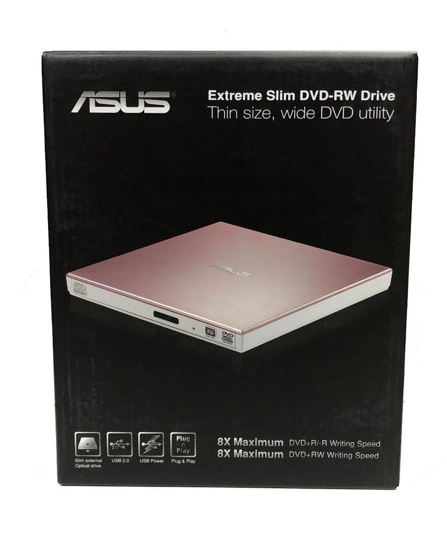ASUS 8X Extreme Slim External DVD-RW Drive - DVD+R/-R USB 2.0 Power