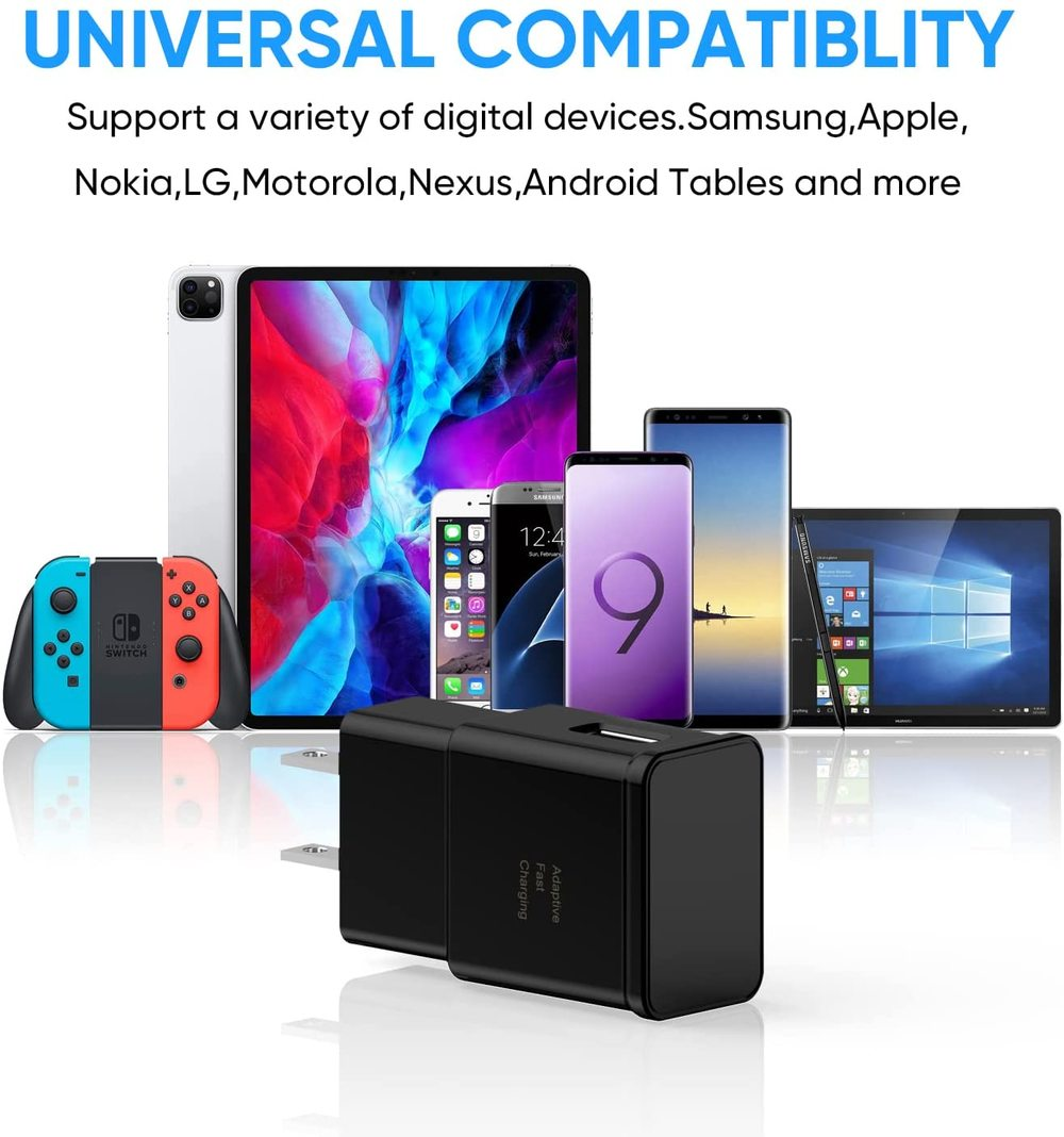 Wholesale Bulk Adaptive Fast USB Wall Charger Block Power Adapter For Samsung