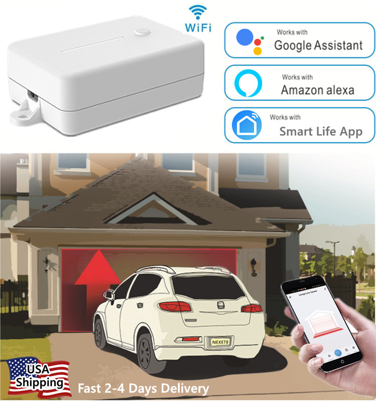 Smart WiFi Garage Door Opener Controller Wireless Remote  Alexa