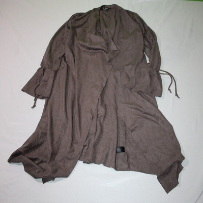 Lulus Brown NWT Women's S Over Garment Wrap Long Sleeve Poly Blend