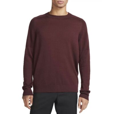 Nike TW Tiger Woods Men's Knit Golf Sweater Burgundy Crush  S M L CU9782-652
