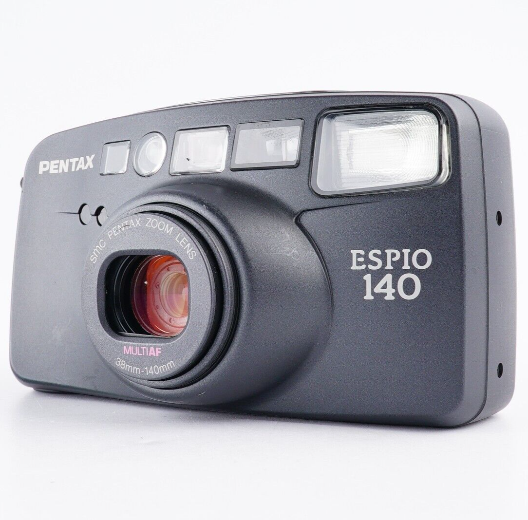 PENTAX ESPIO140 ブラック LL3003#F112 EX+++++ PENTAX ESPIO 140 Zoom Black Point & Shoot 35mm Film