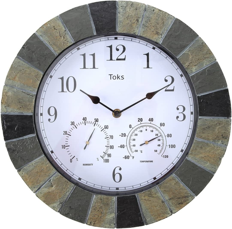 Lily'S Home Hanging Wall Clock, Includes a Thermometer and Hygrometer and Is Ide