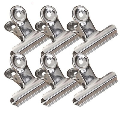 10 clip di chiusura per borse, clip di chiusura per borse da 50 mm, in acciaio inox