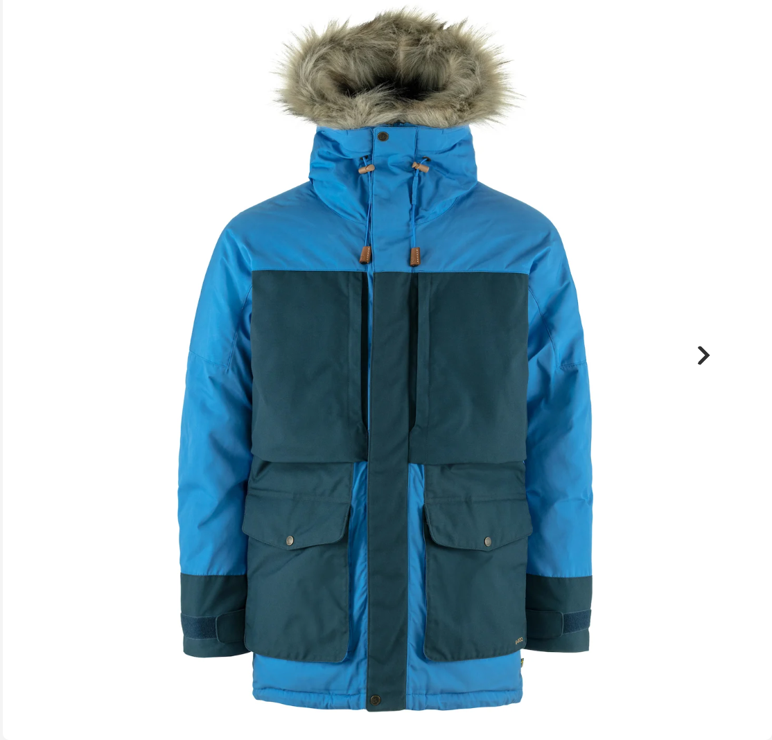 Pre-owned Fjall Raven Large Blue Men's Fjallraven Polar Expedition Parka Coat