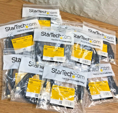 (LOT OF 11 ) StarTech MINI DISPLAY PORT 6FT DisplayPort Cable  M/M New