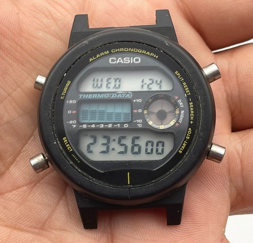 Vintage CASIO G Shock DW-6100 Thermo Sensor DIGITAL WATCH 