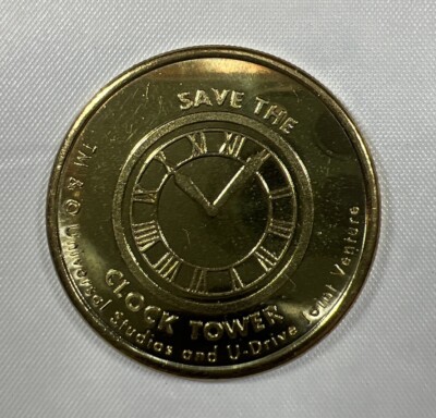 Universal Studios Florida Back To The Future Clock Tower Coin Medallion