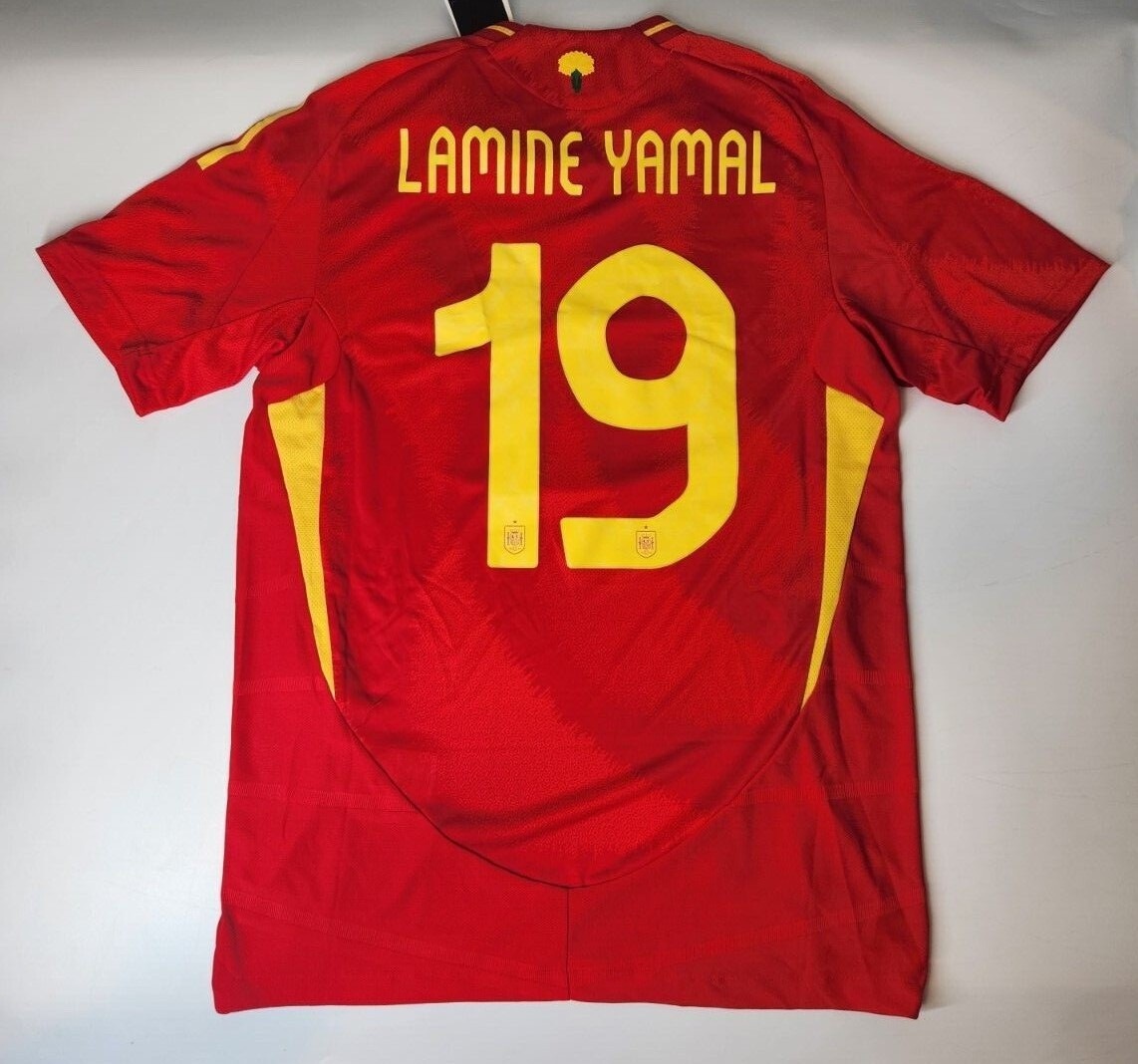 adidas スペイン代表LAMINE YAMAL Mサイズ 19番 Spain Home Adidas Heat.Rdy Jersey Shirt 2024 Red Lamine