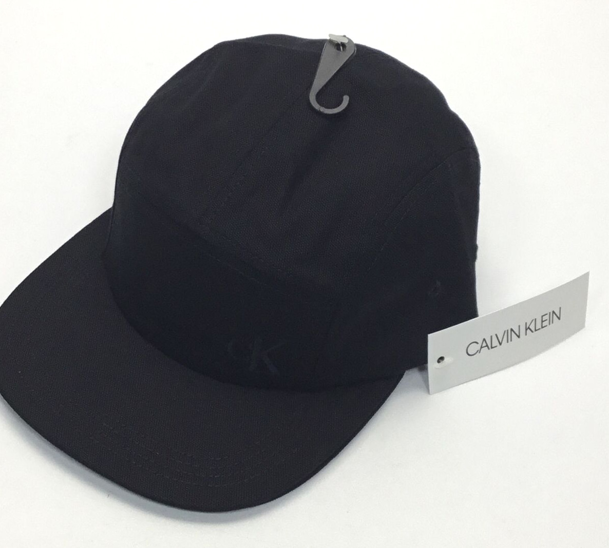 Calvin Klein Mens 2022 Classic Cotton Adjustable 5 Panel Baseball Cap Black