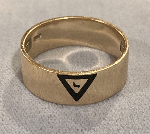 10K Yellow Gold Scottish Rite Masonic Ring Virtus Junxit
