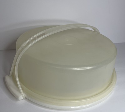 Tupperware Pie Cake Keeper Carrier 719-2 w/ Lid 720-2 & Handle 624-13 Vintage
