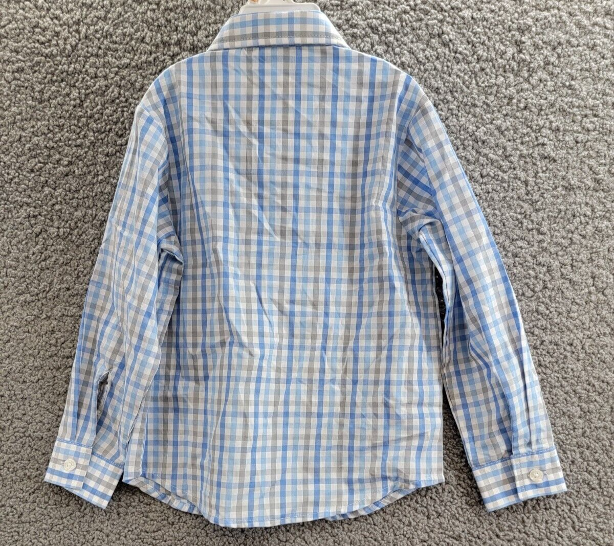 Nautica Plaid Button Up Shirt w/ Polka Dot Neck Tie Boys 4T/4 Multicolor L/S - Picture 14 of 18