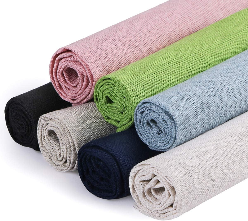 Linen Needlework Fabric,  7 Colors Linen Fabric Cloth for Ga