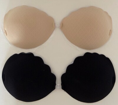 2 PACK SELF ADHESIVE STRAPLESS BACKLESS PUSH UP STICK ON INVISIBLE BRA. B-CUP.