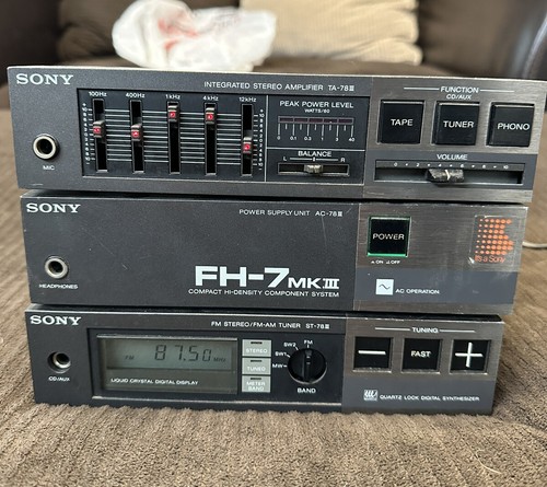 Vintage SONY FH-7 MK III Stereo Boombox Power Supply, Amp, Tuner See Description