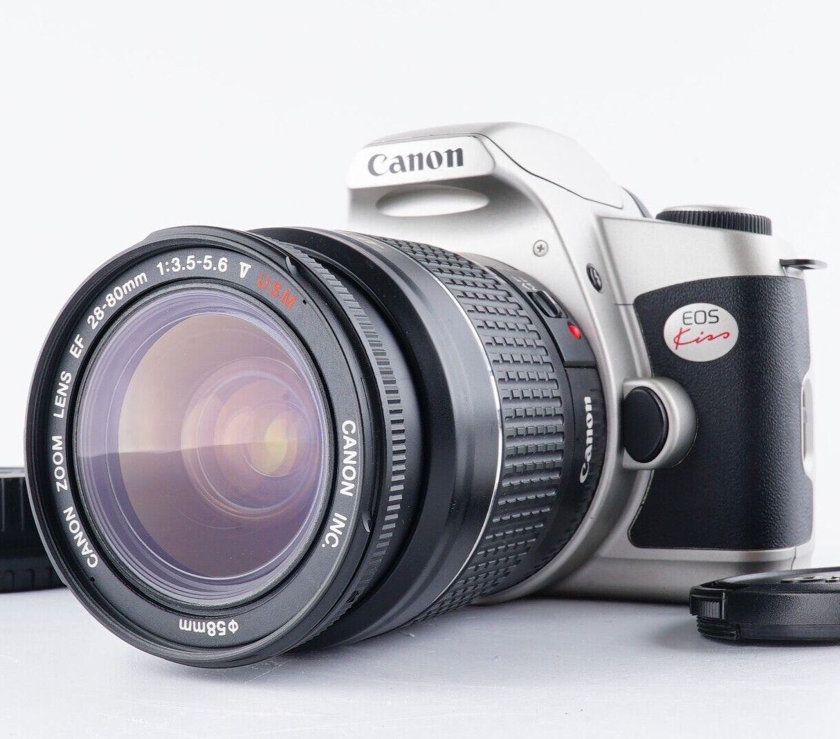 EX+3 Canon EOS Kiss 35mm Film Camera w/ EF 28-80mm F/3.5-5.6